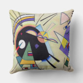 ヴィンテージブラックとバイオレット – カンディンスキーモダンアート クッション (裏面)