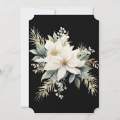 ヴィンテージブラックとレッドの緑のクリスマスパーティー 招待状 (裏面)