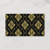 ヴィンテージブラックと金ゴールドのアールデコ結婚のウェブサイト エンクロージャーカード (裏面)