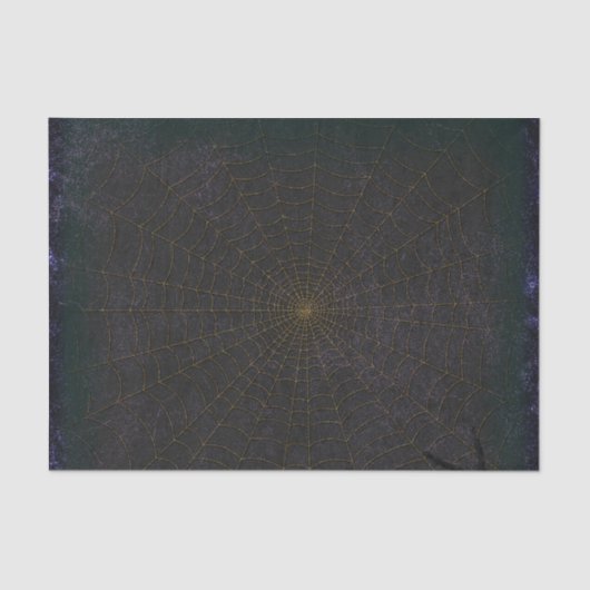 ヴィンテージブラックと金ゴールドスパイダーウェブ 薄葉紙 (正面)