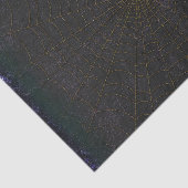 ヴィンテージブラックと金ゴールドスパイダーウェブ 薄葉紙 (詳細)
