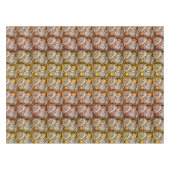 ヴィンテージブラックと金ゴールドバラフローラルパターン テーブルクロス (正面(横))