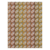 ヴィンテージブラックと金ゴールドバラフローラルパターン テーブルクロス (正面)