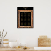 ヴィンテージブラックと金ゴールド結婚のシーティングチャート ポスター (キッチン)