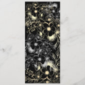 ヴィンテージブラックと金ゴールド結婚のメニュー メニュー (裏面)