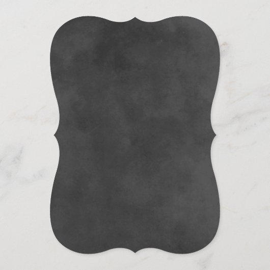 ヴィンテージブラックの黒板フローリッ結婚シュ メニュー (裏面)