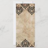 ヴィンテージブラックアンドアイボリーダマスクウエディング招待状 招待状 (裏面)