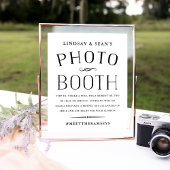 ヴィンテージブラックアンドホワイト ウェディング フォトブース ポスター