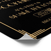 ヴィンテージブラックアールデコギャツビーHashtagサイン8x10 ポスター (角)