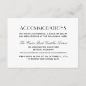 ヴィンテージブラックアールデコ結婚の宿泊施設 エンクロージャーカード (正面)