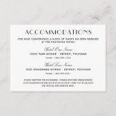 ヴィンテージブラックアールデコ結婚の宿泊施設 エンクロージャーカード (正面)