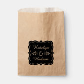 ヴィンテージブラックアールデコ結婚ズモノグラム フェイバーバッグ (正面)