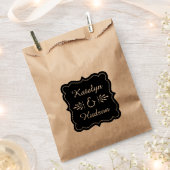 ヴィンテージブラックアールデコ結婚ズモノグラム フェイバーバッグ (クリップ留めされた状態)