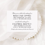 ヴィンテージブラックアールデコ結婚ズ週末イベント エンクロージャーカード<br><div class="desc">ヴィンテージスタイルカード招待状は、の前にウェルカムディナー結婚に、の後の朝の別れのブランチにゲストを結婚招待。町の外のゲストのためのエンクロージャカードエレガントは、魅力的なアートデコのスタイルフォント、クラシックの白黒の配色と文字を備え、あなたの特定のニーズのためにパーソナライズされたすることができる。</div>