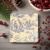 ヴィンテージブラックイエロートイレデジュエリー ストーンコースター