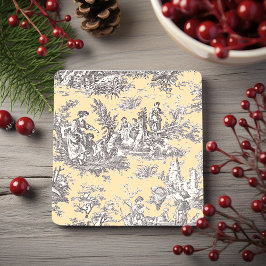 ヴィンテージブラックイエロートイレデジュエリー ストーンコースター