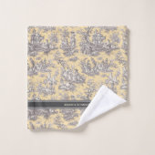 ヴィンテージブラックイエロートイレデジュエリー バスタオルセット (ウォッシュタオル)