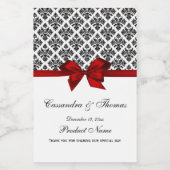 ヴィンテージブラックウィットダマスクレッドH食品ラベル フードラベル (シングルラベル)