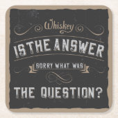 ヴィンテージブラックウイスキー紙コースターギフト スクエアペーパーコースター (正面)