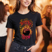 ヴィンテージブラックオレンジの魔女ブルハロウィーンの衣装 Tシャツ