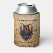 ヴィンテージブラックオレンジフクロウ旧紙ハローウィンパーティ 缶クーラー (缶裏面)