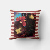 ヴィンテージブラックオースターバンタムファー色彩の鮮やかム クッション (裏面)