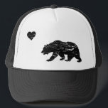 ヴィンテージブラックカリフォルニアラブトラック帽 キャップ<br><div class="desc">カリフォルニアクラシックラブハットだ！カリフォルニア州旗動揺してクマのすべての黒いグラフィックと通常の星の代わりに黒いハートを搭載。このヴィンテージトラックの帽子でカリ素晴らしへの愛を示せ。</div>