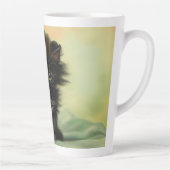 ヴィンテージブラックキットンイラストレーション カフェラテマグ (右)