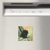 ヴィンテージブラックキットンイラストレーション マグネット (インサイチュ (食洗機))