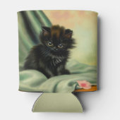 ヴィンテージブラックキットンイラストレーション 缶クーラー (裏面)