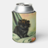 ヴィンテージブラックキットンイラストレーション 缶クーラー (缶裏面)