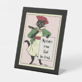 ヴィンテージブラックキャットやる気を起こさせる先生ズデスク 台座サイン (正面)