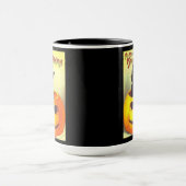 ヴィンテージブラックキャットアンドパンプキンマグ マグカップ (中央)