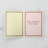 ヴィンテージブラックキャットアーティストマイオウィクリスマスホリデーC シーズンカード (内部)