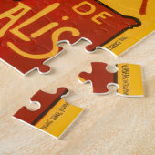 ヴィンテージブラックキャットアールヌーボーチャットノワールスタインレン ジグソーパズル (側面)