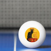 ヴィンテージブラックキャットアールヌーボーチャットノワール 卓球ボール (ネット)