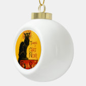 ヴィンテージブラックキャットアールヌーボーパリキュートチャットノワール セラミックボールオーナメント (右)