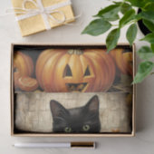 ヴィンテージブラックキャットカボチャの切り離し 薄葉紙 (ギフト)