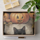 ヴィンテージブラックキャットカボチャの切り離し 薄葉紙 (ギフト)