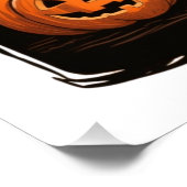 ヴィンテージブラックキャットカボチャ不気味ハローウィンパーティ ポスター (コーナー)