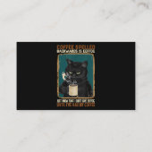 ヴィンテージブラックキャットコーヒーのスペルが逆Eeff 名刺 (裏面)