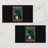 ヴィンテージブラックキャットコーヒーのスペルが逆Eeff 名刺 (正面/裏面)