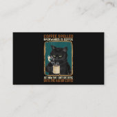 ヴィンテージブラックキャットコーヒーのスペルが逆Eeff 名刺 (正面)