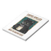 ヴィンテージブラックキャットコーヒーのスペルを逆にする ノートパッド (回転)