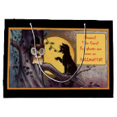 ヴィンテージブラックキャットハロウィーン抱き枕 ラージペーパーバッグ (裏面)