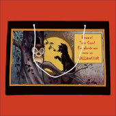 ヴィンテージブラックキャットハロウィーン抱き枕 ラージペーパーバッグ