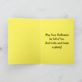 ヴィンテージブラックキャットハロウィーン カード (内部)