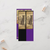 ヴィンテージブラックキャット、アート、ブックマークカード カード (正面/裏面インサイチュ)