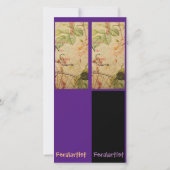 ヴィンテージブラックキャット、アート、ブックマークカード カード (裏面)