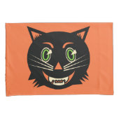 ヴィンテージブラックキャット 枕カバー (正面右)